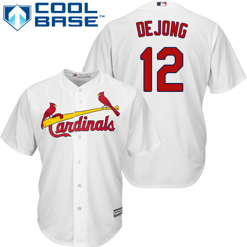 Cardinals #12 Paul DeJong White New Cool Base Stitched MLB Jersey